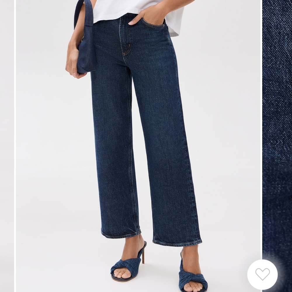 Agolde Ren High Rise wide Leg Jeans in Echo Wash